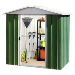 Green Metal Shed