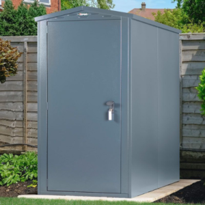 Grey Slimline Metal Shed