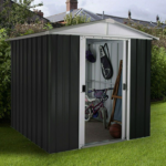 Anthracite Metal Shed