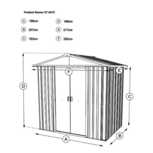 Anthracite Metal Shed