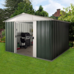 Green Metal Shed
