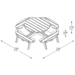 Wooden Garden Picnic Table