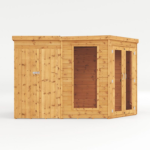 Windsor 11' x 7' Corner Shiplap Wooden Garden Summerhouse with Side Shed - Image 2